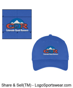CQR - Six-Panel Twill Cap Embroidered - Royal Blue Design Zoom