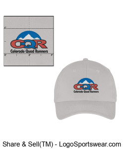 CQR Six- Panel Twill Cap Embroidered - Silver Design Zoom