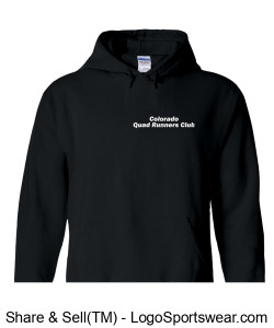 CQR Gildan Heavy Blend Hooded Sweatshirt Screenprint - Black Design Zoom